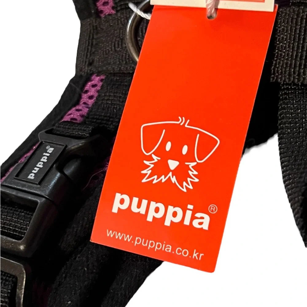 🌟NWT🌟 PUPPIA Soft Dog Harness in Purple and Black